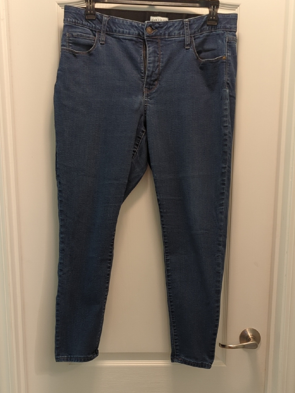 Ava & Viv Dark Blue Skinny Jeans 16 W ( 2 pair)